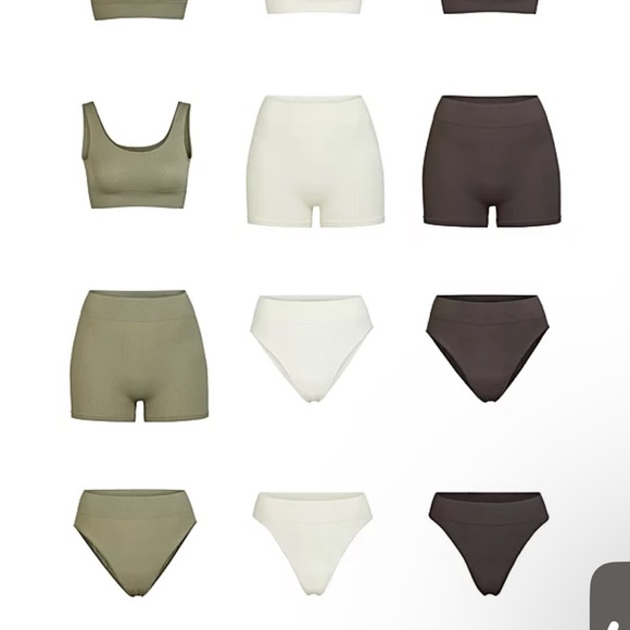 Skims Ribbed Scoop Bralette Soot L/XL NWT - Picture 3 of 8